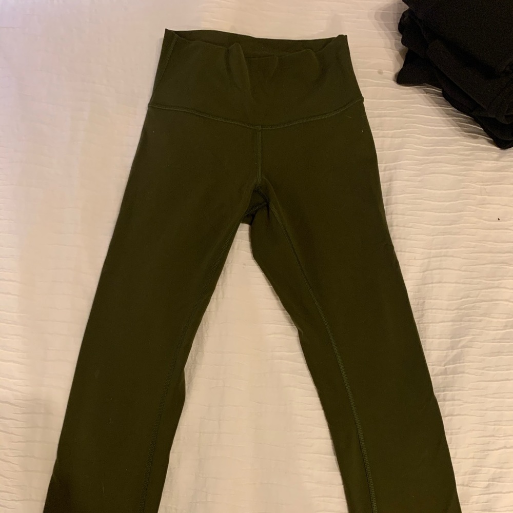 Lululemon Wunder Under 7/8 pant,l SZ4 olive green